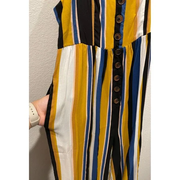 URBAN OUTFITTERS Multicolor Tootsie Stripped Jumpsuit - Picture 5 of 6